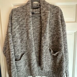 Eileen Fisher Gray Open Front Cardigan size medium